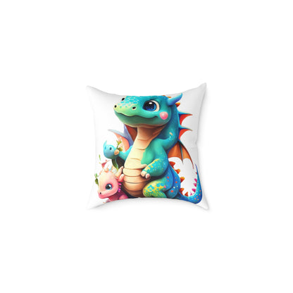 Whimsical Dragon Pillow | Kids Room Decor, Fantasy Home Cushion, Fun Pillow for Gifts, Nursery or Playroom