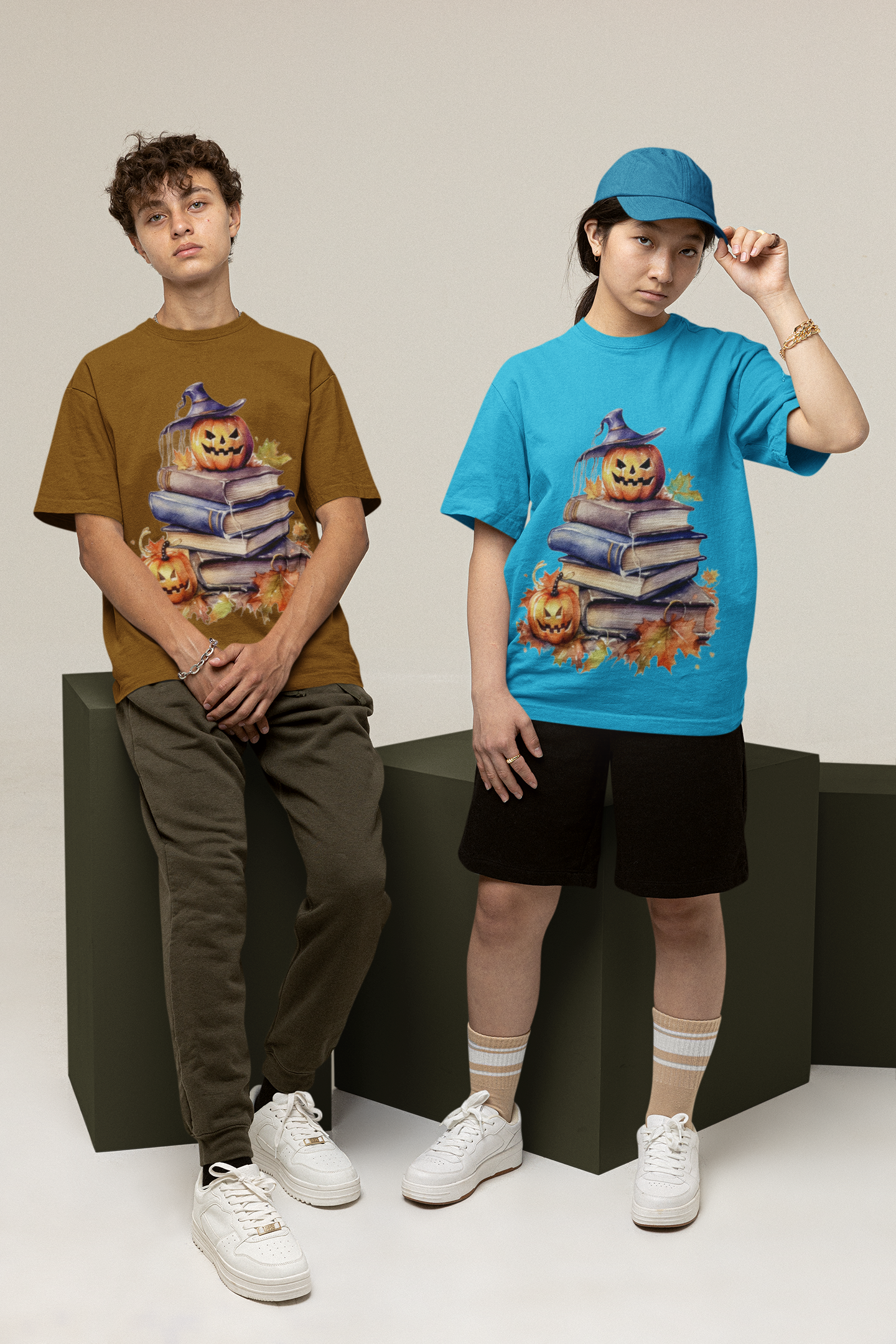 Halloween Book Lover Tee, Unisex Heavy Cotton Tee, Fall Festival Shirt, Pumpkin Spice Apparel, Teacher Gift, Autumn T-Shirt