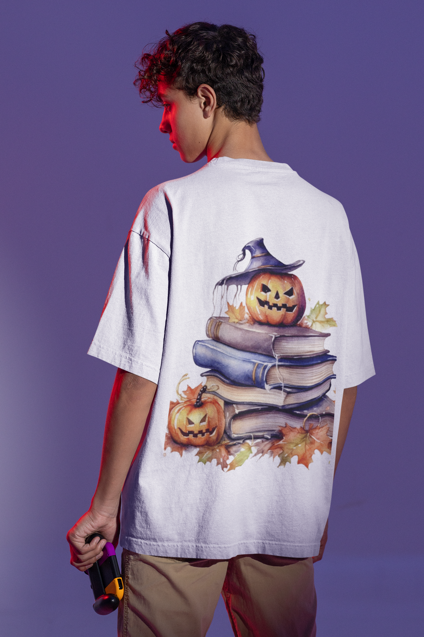 Halloween Book Lover Tee, Unisex Heavy Cotton Tee, Fall Festival Shirt, Pumpkin Spice Apparel, Teacher Gift, Autumn T-Shirt
