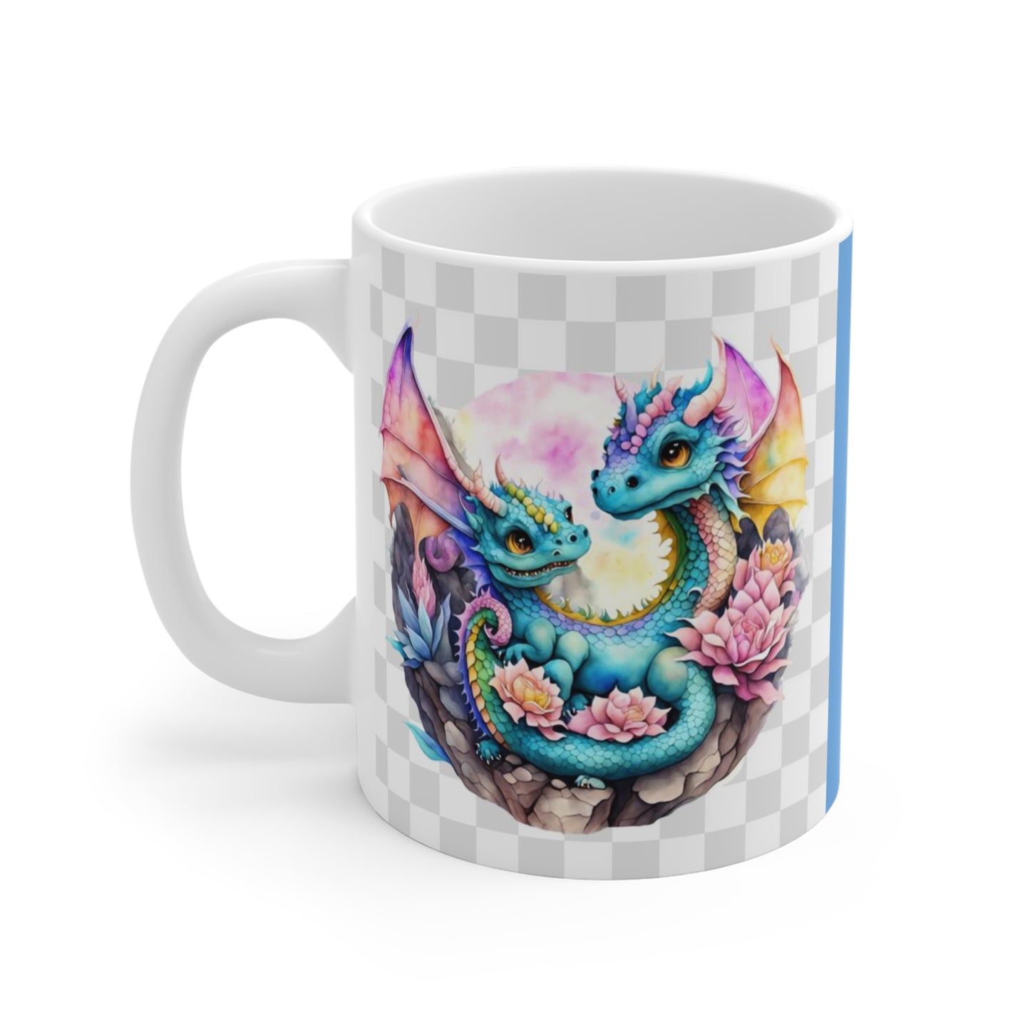 Whimsical Dragon Couple Mug | Fantasy Drinkware, Gift for Dragon Lovers, Cute Tea Cup, Magical Home Decor, Unique Birthday Present