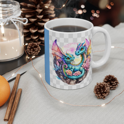 Whimsical Dragon Couple Mug | Fantasy Drinkware, Gift for Dragon Lovers, Cute Tea Cup, Magical Home Decor, Unique Birthday Present