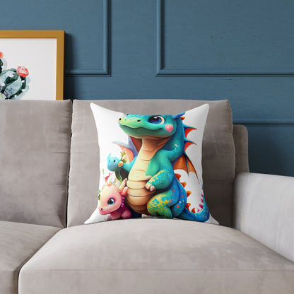 Whimsical Dragon Pillow | Kids Room Decor, Fantasy Home Cushion, Fun Pillow for Gifts, Nursery or Playroom