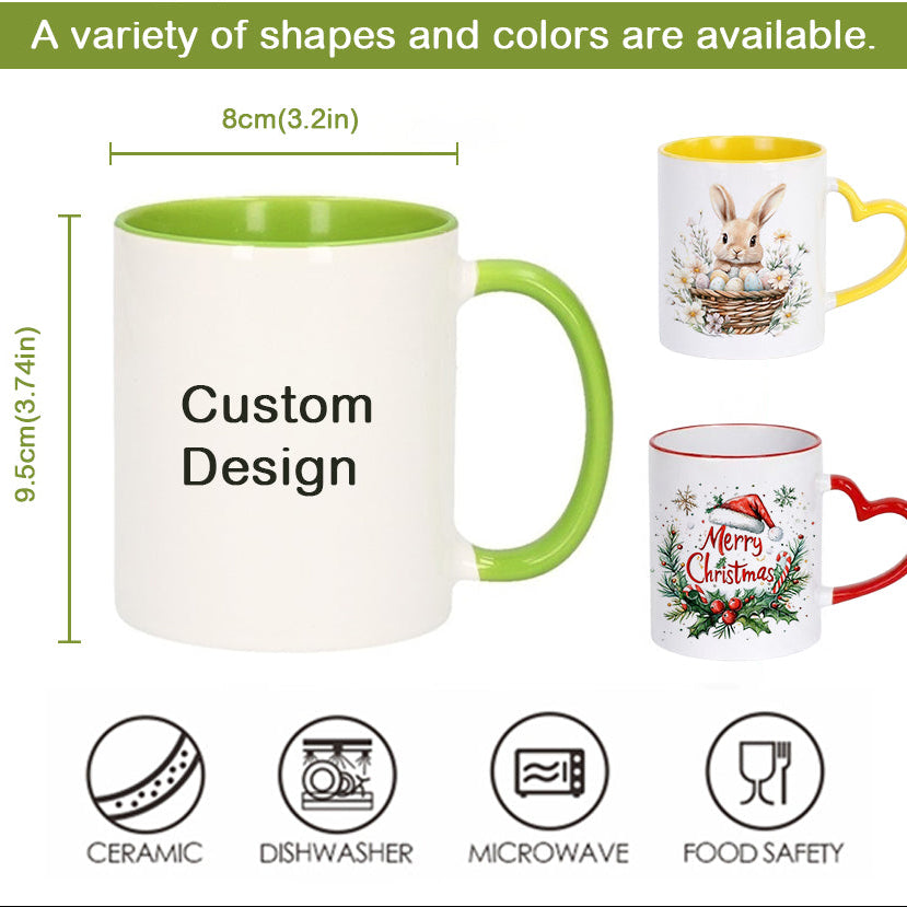Personalized DTF Mug | Custom Ceramic Coffee Cup | Gift for Kids & Adults
