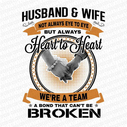 Husband & Wife – Heart To Heart – DTF Transfer
