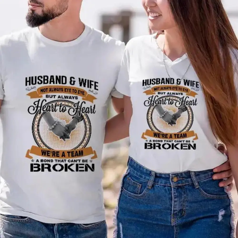 Husband & Wife – Heart To Heart – DTF Transfer